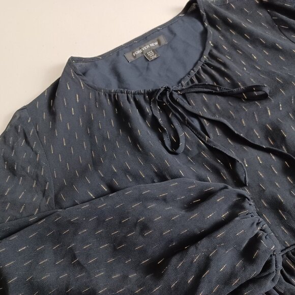 Forever New Metallic Corded Chiffon Blouse - Picture 4 of 16